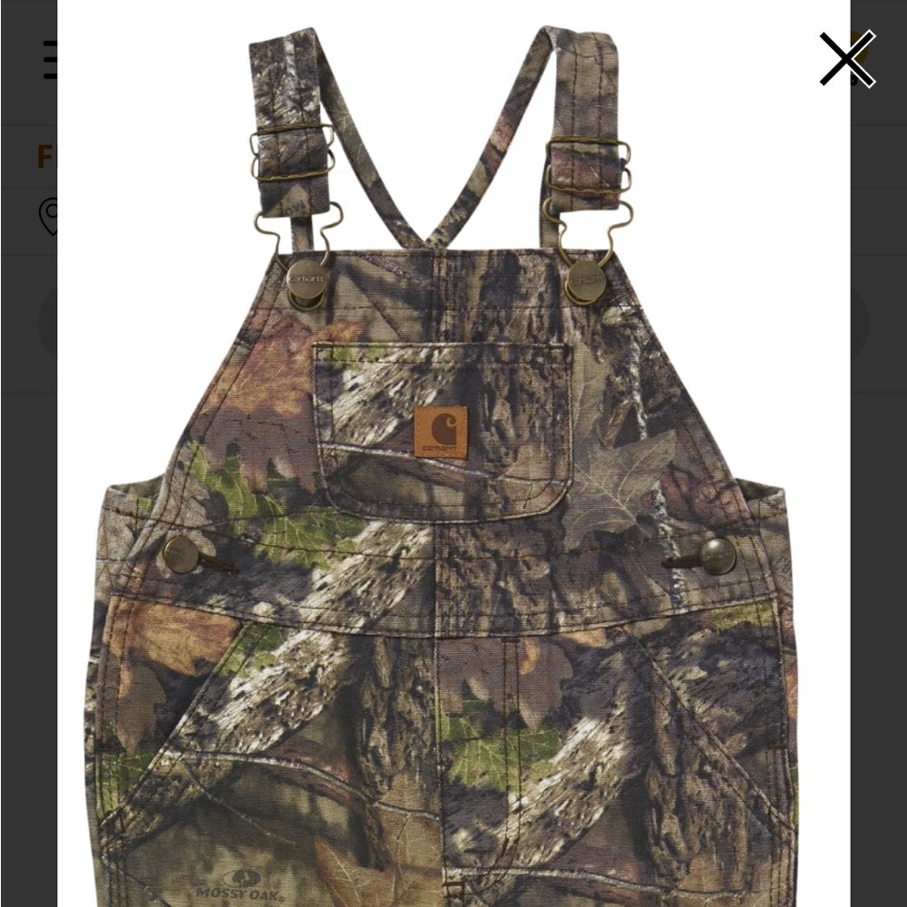 Kids Carhartt bib overalls size 5 - Picture 2 of 4